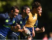 29 August 2016; Leinster players, from left, Dave Kearney, Rob Kearney, Mike McCarthy and Michael Bent during squad training at UCD, Belfield in Dublin. Photo by Stephen McCarthy/Sportsfile