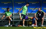 29 August 2016; Robbie Keane, centre, and Shane Long, left, of Republic of Ireland during squad training at the National Training Centre in Abbottown, Dublin. Photo by Ramsey Cardy/Sportsfile