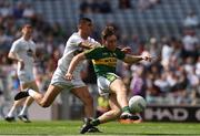 28 August 2016; Dara Moynihan of Kerry in action against Danny O'Sullivan of Kildare during the Electric Ireland GAA Football All-Ireland Minor Championship Semi-Final game between Kerry and Kildare at Croke Park in Dublin. Photo by Ray McManus/Sportsfile
