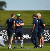 29 August 2016; Martin O'Neill manager of Republic of Ireland with assistant manager Roy Keane, coach Steve Guppy and goalkeeping coach Seamus McDonagh during squad training at the National Sports Campus, Abbottown, Dublin. Photo by David Maher/Sportsfile