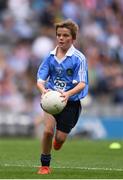 28 August 2016; Liam Osbourne, St Finnian's NS, Dunleer, Louth, representing Dublin, in action during the INTO Cumann na mBunscol GAA Respect Exhibition Go Games at the GAA Football All-Ireland Senior Championship Semi-Final game between Dublin and Kerry at Croke Park in Dublin. Photo by Ramsey Cardy/Sportsfile