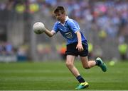 28 August 2016; Shamey O'Hagan, Monamolin NS Gorey, Wexford, representing Dublin, in action during the INTO Cumann na mBunscol GAA Respect Exhibition Go Games at the GAA Football All-Ireland Senior Championship Semi-Final game between Dublin and Kerry at Croke Park in Dublin. Photo by Ramsey Cardy/Sportsfile