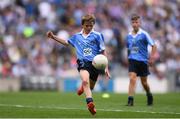 28 August 2016; Liam Osbourne, St Finnian's NS, Dunleer, Louth, representing Dublin, in action during the INTO Cumann na mBunscol GAA Respect Exhibition Go Games at the GAA Football All-Ireland Senior Championship Semi-Final game between Dublin and Kerry at Croke Park in Dublin. Photo by Ramsey Cardy/Sportsfile
