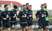 30 August 2016; Jonathan Walters with Robbie Keane and Glenn Whelan of Republic of Ireland during squad training at the National Sports Campus in Abbottown, Dublin. Photo by David Maher/Sportsfile