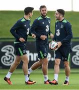 30 August 2016; Robbie Brady with Callum O'Dowda and Daryl Murphy of Republic of Ireland during squad training at the National Sports Campus in Abbottown, Dublin. Photo by David Maher/Sportsfile