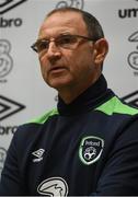 30 August 2016; Republic of Ireland manager Martin O'Neill during a press conference at the National Sports Campus in Abbottown, Dublin. Photo by David Maher/Sportsfile