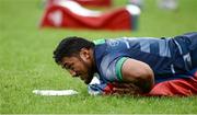 30 August 2016; Bundee Aki of Connacht during a training session at the Sportsground in Galway. Photo by Sam Barnes/Sportsfile