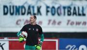 30 August 2016; Dundalk goalkeeper Gary Rogers after he was called up to the Republic of Ireland squad before the start of the Irish Daily Mail FAI Cup Third Round match between Crumlin United and Dundalk at Oriel Park in Dundalk, Co Louth. Photo by David Maher/Sportsfile