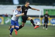 30 August 2016; Michael O'Connor of Dundalk in action against Ian Coone of Crumlin United during the Irish Daily Mail FAI Cup Third Round match between Crumlin United and Dundalk at Oriel Park in Dundalk, Co Louth. Photo by David Maher/Sportsfile