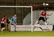 30 August 2016; Rory Patterson of Derry City scores his side's opening goal during the SSE Airtricity League Premier Division game between Shamrock Rovers and Derry City at Tallaght Stadium in Tallaght, Co Dublin. Photo by Seb Daly/Sportsfile