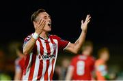 30 August 2016; Aaron McEneff of Derry City celebrates his team's victory following the SSE Airtricity League Premier Division game between Shamrock Rovers and Derry City at Tallaght Stadium in Tallaght, Co Dublin. Photo by Seb Daly/Sportsfile