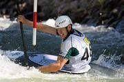 11 September 2009; Eoin Rheinisch, Ireland, in action during qualification for the canoeing K-1 slalom event. 2009 Canoe Slalom World Championships, La Seu d Urgell, Catalunya, Spain. Picture credit: Manuel Blondeau / SPORTSFILE