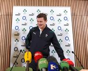 26 November 2010; Ireland captain Brian O'Driscoll during the squad announcement ahead of their Autumn International against Argentina on Sunday. Ireland Rugby Squad Announcement, Aviva Stadium, Lansdowne Road, Dublin. Picture credit: Stephen McCarthy / SPORTSFILE