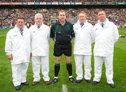 5 September 2010; Referee Michael Wadding and his umpires before the game. GAA Hurling All-Ireland Senior Championship Final, Kilkenny v Tipperary, Croke Park, Dublin. Picture credit: Ray McManus / SPORTSFILE