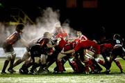 26 November 2010; Steam rises from both packs during the early stages of the game. Celtic League, Dragons v Munster, Rodney Parade, Newport, Wales. Picture credit: Steve Pope / SPORTSFILE