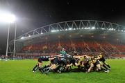 26 November 2010; A general view of a scrum during the game. All-Ireland League Division 1, Shannon v Young Munster, Thomond Park, Limerick. Picture credit: Diarmuid Greene / SPORTSFILE