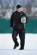 27 November 2010; Ireland's head coach Declan Kidney on the back pitch at the Aviva Stadium during the captain's run ahead of their Autumn International game against Argentina on Sunday. Ireland Rugby Squad Captain's Run, Aviva Stadium, Lansdowne Road, Dublin. Picture credit: Matt Browne / SPORTSFILE