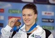 27 November 2010; Ireland's Grainne Murphy, from New Ross, Co. Wexford, with her bronze medal, after she finished 3rd in the Women's 400m Freestyle event, in a time of 4:02.86. 14th European Short Course Swimming Championships - Day 3, Pieter van den Hoogenband Swimming Stadium, Eindhoven, Netherlands. Picture credit: SPORTSFILE