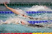 28 November 2010; Ireland's Melaine Nocher, from Hollywood, Co. Down, in action during Heat 3 of the Women's 200m Backstroke event, where she finished 6th, in a time of 2:08.79. This placed her 14th overall. 14th European Short Course Swimming Championships - Day 3, Pieter van den Hoogenband Swimming Stadium, Eindhoven, Netherlands. Picture credit: Frank Kliebisch / SPORTSFILE