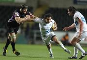 28 November 2010; Isa Nacewa, Leinster, is tackled by Ian Gough, Ospreys. Celtic League, Ospreys v Leinster, Liberty Stadium, Swansea, Wales. Picture credit: Steve Pope / SPORTSFILE