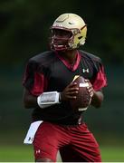 31 August 2016; Quarterback Darius Wade during practice as Boston College undertake some last minute preparation ahead of the Aer Lingus College Football Classic where they will take on Georgia Tech this Saturday in the Aviva Stadium. There is a full schedule of events taking place from today all across Dublin with limited tickets still available for the main event on Saturday. Check out www.collegefootballireland.com for more information. Carton House in Maynooth, Co Kildare. Photo by Brendan Moran/Sportsfile