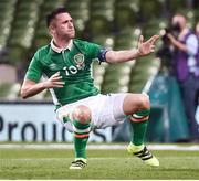 31 August 2016; Robbie Keane of Republic of Ireland celebrates after scoring his side's first goal during the Three International Friendly game between the Republic of Ireland and Oman at the Aviva Stadium in Lansdowne Road, Dublin. Photo by David Maher/Sportsfile