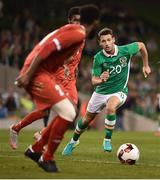 31 August 2016; Wesley Hoolahan of Republic of Ireland in action against Oman during the Three International Friendly game between the Republic of Ireland and Oman at the Aviva Stadium in Lansdowne Road, Dublin. Photo by David Maher/Sportsfile