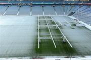 29 November 2010; A general view of snow on the pitch in Croke Park. The weather forecast is for up to 25cm of snow for Dublin and Wicklow over the next 48 hours, Croke Park, Dublin. Picture credit: Brendan Moran / SPORTSFILE