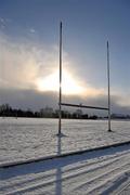 30 November 2010; A general view of the snow covered pitch at Kilcock GAA club, Kilcock, Co. Kildare. Picture credit; David Maher / SPORTSFILE