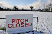 30 November 2010; A general view of the snow covered pitch at Kilcock GAA club, Kilcock, Co. Kildare. Picture credit; David Maher / SPORTSFILE