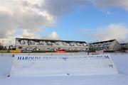 30 November 2010; A general view of a snow covered Harold's Cross Greyhound Stadium following the decision to cancel tonights card. Although the track was raceable the decision to call the meeting off was taken due to the safety factor for owners, trainers and racegoers. Harold's Cross Greyhound Stadium, Harold's Cross, Dublin. Picture credit: Stephen McCarthy / SPORTSFILE