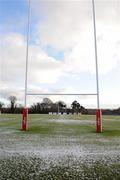 30 November 2010; The ice covered pitch at Newforge Country Club, Belfast. Picture credit: Oliver McVeigh / SPORTSFILE