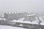 2 December 2010; A general view of rooftops in Ballybough, Dublin, under snow. Picture credit: Brendan Moran / SPORTSFILE