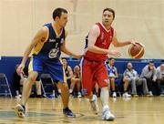 4 December 2010; Shane Coughlan, UCC Demons, in action against Neil Campbell, UL Eagles. Men's Superleague Cup Quarter-Final, UL Eagles v UCC Demons, UL Arena, Limerick. Picture credit: Brendan Moran / SPORTSFILE