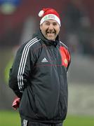 4 December 2010; Munster assistant coach Anthony Foley wearing a Santa hat in aid of the charity Bóthar before the game. Celtic League, Munster v Cardiff Blues, Thomond Park, Limerick. Picture credit: Brendan Moran / SPORTSFILE