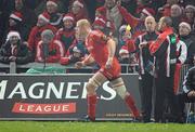 4 December 2010; Paul O'Connell, Munster, runs onto the pitch as a second half substitute. Celtic League, Munster v Cardiff Blues, Thomond Park, Limerick. Picture credit: Brendan Moran / SPORTSFILE