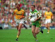 2 September 2001; Mike Hassett of Kerry in action against John McDermott of Meath during the Bank of Ireland All-Ireland Senior Football Championship Semi-Final match between Meath and Kerry at Croke Park in Dublin. Photo by Damien Eagers/Sportsfile