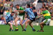 2 September 2001; Daniel Bohane of Kerry in action against Niall McAuliffe of Dublin during the All-Ireland Minor Football Championship Semi-Final match between Dublin and Kerry at Croke Park in Dublin. Photo by Brendan Moran/Sportsfile