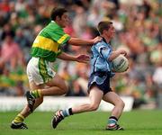 2 September 2001; David O'Callaghan of Dublin in action against Shane O'Neill of Kerry during the All-Ireland Minor Football Championship Semi-Final match between Dublin and Kerry at Croke Park in Dublin. Photo by Ray McManus/Sportsfile