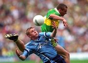 2 September 2001; Martin Whelan of Dublin in action against Brian Sugrue of Kerry during the All-Ireland Minor Football Championship Semi-Final match between Dublin and Kerry at Croke Park in Dublin. Photo by Ray McManus/Sportsfile