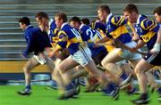 30 August 2001; The Tipperary team during a Tipperary hurling training session prior to the All-Ireland Hurling Final at Semple Stadium in Thurles, Tipperary. Photo by Ray McManus/Sportsfile