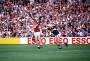 4 September 1988; Noel Lane of Galway is tackled by Conor O'Donovan of Tipperary during the All-Ireland Senior Hurling Championship Final match between Galway and Tipperary at Croke Park in Dublin. Photo by Ray McManus/Sportsfile