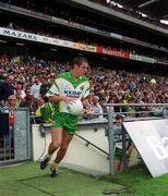 2 September 2001; Kerry captain Eoin Brosnan leads his side out prior to the Bank of Ireland All-Ireland Senior Football Championship Semi-Final match between Meath and Kerry at Croke Park in Dublin. Photo by Damien Eagers/Sportsfile