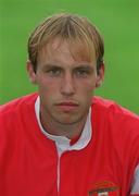 13 August 2001; Paul Marney of St. Patrick's Athletic prior to the eircom League Premier Division match between Kilkenny City and St. Patrick's Athletic at Scanlan Park in Kilkenny. Photo by Ray McManus/Sportsfile