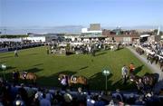31 July 2001; A general view of the parade ring prior to day 2 of the Galway Summer Racing Festival at Ballybrit Racecourse in Galway. Photo by Damien Eagers/Sportsfile
