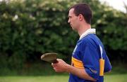15 June 2001; Tipperary hurler Thomas Dunne during a feature. Photo by Damien Eagers/Sportsfile