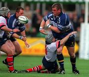 31 August 2001; Victor Costello of Leinster in action against Neil Doak of Ulster during the Celtic League match between Leinster and Ulster at Donnybrook Stadium in Dublin. Photo by Matt Browne/Sportsfile
