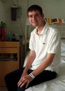 19 June 2001; Jimmy Fullam of Bohemians relaxes in his ward at St. James Hospital in Dublin. Photo by David Maher/Sportsfile