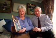 20 April 2001; David O'Leary's parents Margaret and Christy O'Leary at their home in Dublin. Photo by David Maher/Sportsfile