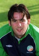 31 August 2001; Keith Foy of Republic of Ireland prior to the UEFA Under-21 Championship Qualifying Round match between Republic of Ireland and Netherlands at the Regional Sports Centre in Waterford. Photo by David Maher/Sportsfile